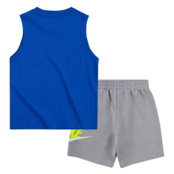 Nike 2 piece Baby Boy Club High Brand Read Muscle Tee Short Set MSRP $36 - Picture 2 of 7